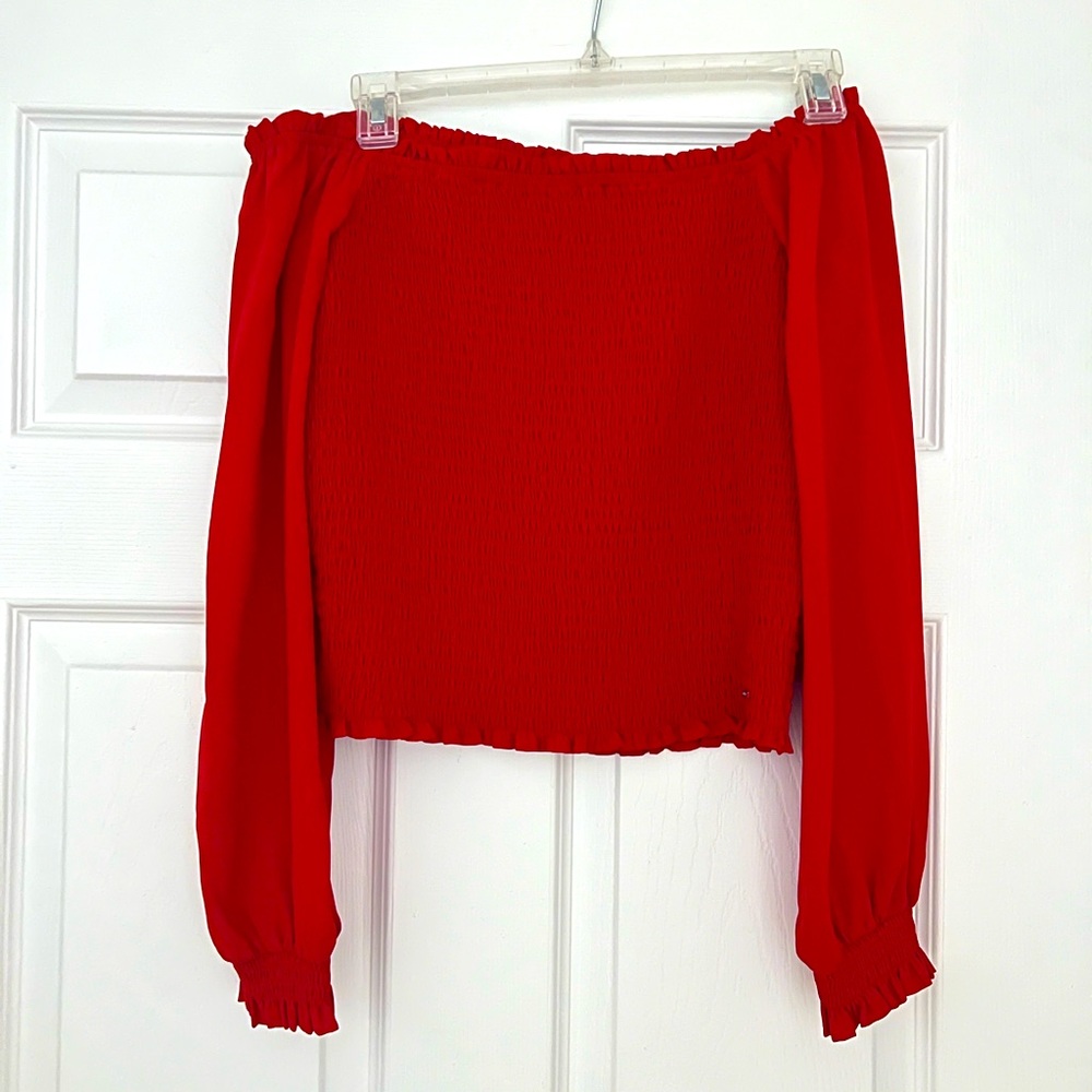 Smocked off the shoulder top